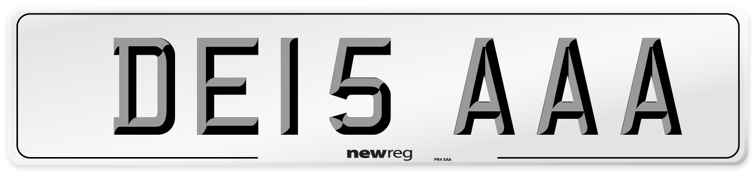 DE15 AAA Number Plate from New Reg